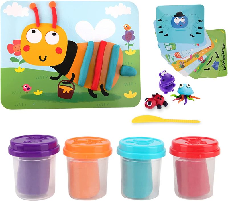 Photo 1 of Air Dry Modeling Clay Kit, DIY Clay for Kids Magic Clays with Tool 8 Pattern Cards, Ideal Art Clay Crafts Gift
