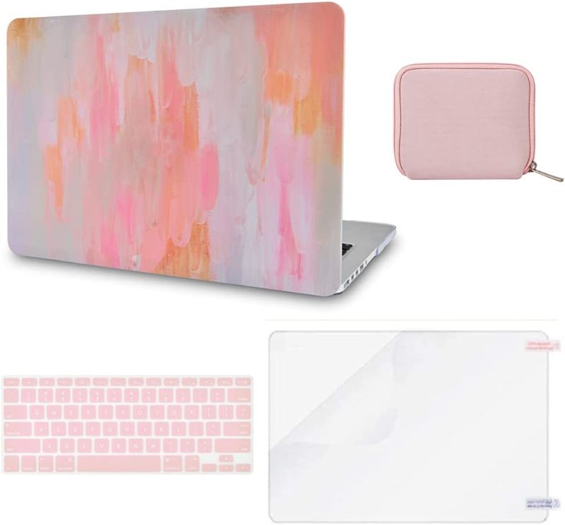 Photo 1 of RITAYAN Compatible with MacBook Air 13 inch Case 2021,2020,2019,2018 Release A1932 Retina Display + Touch ID Plastic Hard Shell + Pouch + Keyboard Cover + Screen Protector (Mist 13)

