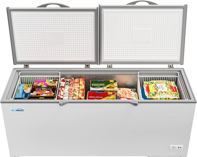 Photo 1 of KoolMore Commercial Deep Chest Freezer with Two Wire Basket, 24 cu. ft. Extra Large Food and Meat Storage, for Commercial and Home Use ETL Certification (White) [SCF-24C]--------OUT OF THE BOX IS NEW -------------
