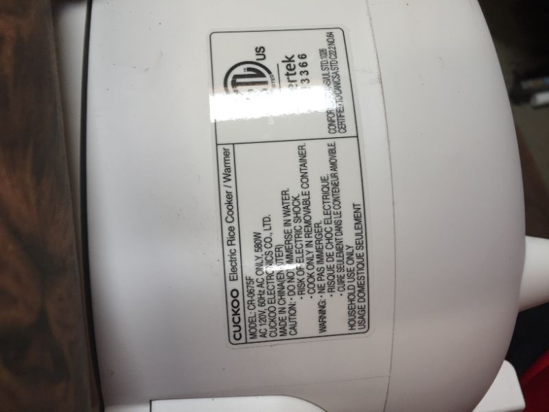 Photo 3 of CUCKOO CR-0675F | 6-Cup (Uncooked) Micom Rice Cooker | 13 Menu Options: Quinoa, Oatmeal, Brown Rice & More, Touch-Screen, Nonstick Inner Pot | White
