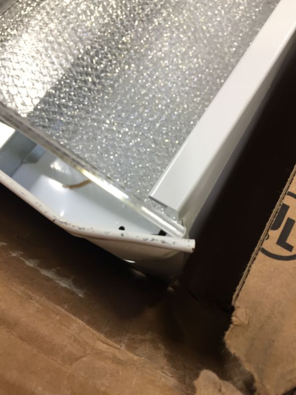 Photo 1 of Broan-NuTone 423001 Exhaust Fan for Under Cabinet Convertible Range Hood Insert with Light, 30 Inch, White---------USED AND THERE IS SOME DAMAGES AT THE CORNERS AND A DIRT SPOT -------------
