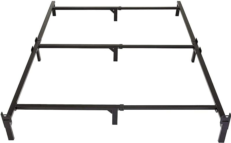 Photo 1 of Amazon Basics Metal Bed Frame, 9-Leg Base for Box Spring and Mattress - Full, 74.5 x 53.5-Inches, Tool-Free Easy Assembly------sale for parts only 
