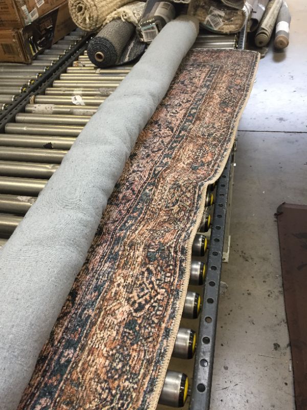 Photo 3 of Amber Lewis x Loloi Billie Collection BIL-01 Ink / Salmon, Traditional 8'-6" x 11'-6" Area Rug------intense cleaning needed ----------
