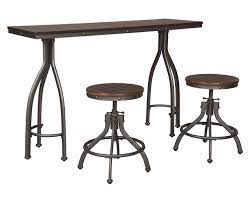 Photo 1 of  Set of 3 Odium Rectangular Dining Room Counter Table Set Brown - Signature Design 