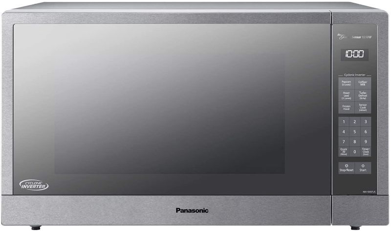 Photo 1 of Panasonic Microwave Oven, Stainless Steel Countertop/Built-In Cyclonic Wave with Inverter Technology and Genius Sensor, 2.2 Cu. Ft, 1250W, NN-SN97JS (Silver)
