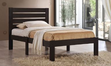 Photo 1 of ACME Kenney Contemporary Twin Bed in Espresso Veneer-------------missing some hardware and parts sale for parts only
