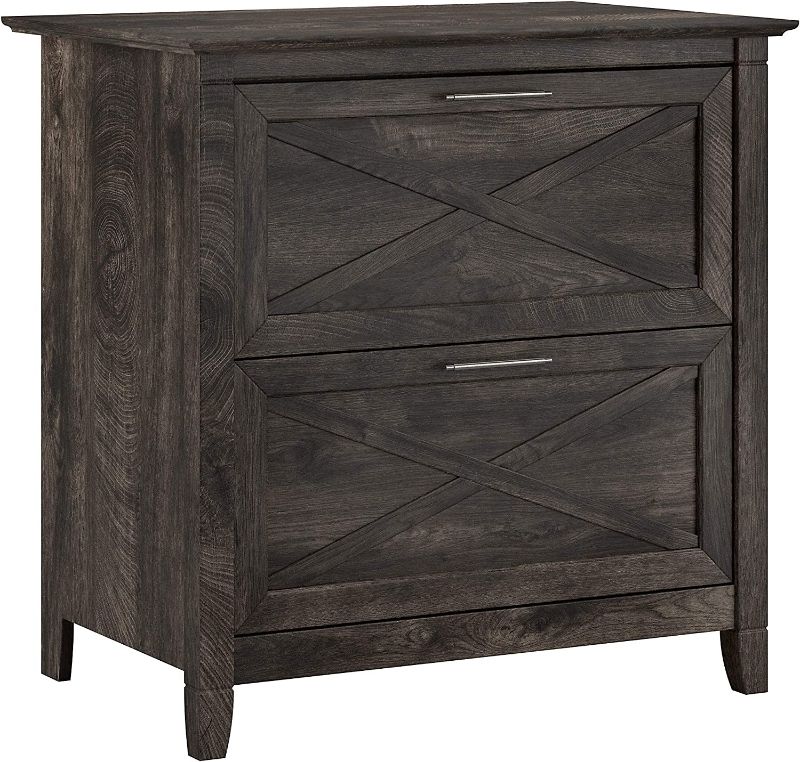 Photo 1 of Bush Furniture Key West 2 Drawer Lateral File Cabinet, Dark Gray Hickory
