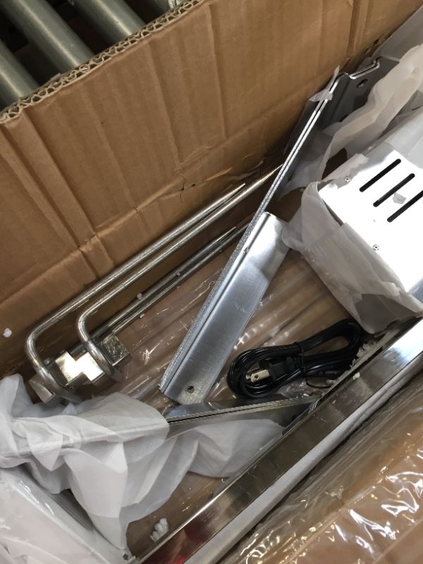 Photo 3 of VBENLEM 46‘’ Electric BBQ Rotisserie Grill Kit, 125LB Pig Spit Rotisserie Grill, 45W Rotisserie Motor and Height Adjustable for Pig Rotisserie Lamb Outdoor Party Campfire Barbecue------possibly missing parts -----sale for parts only----
