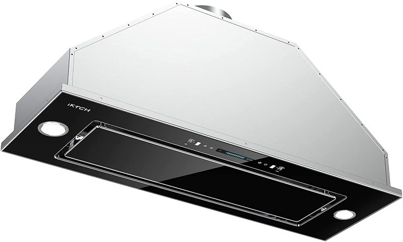Photo 1 of IKTCH 36'' Built-in/Insert Range Hood, 900 CFM tempered glass with Gesture Sensing & Touch Control, Ducted/Ductless Convertible, 2 Pcs Adjustable Lights IKB01-36B
