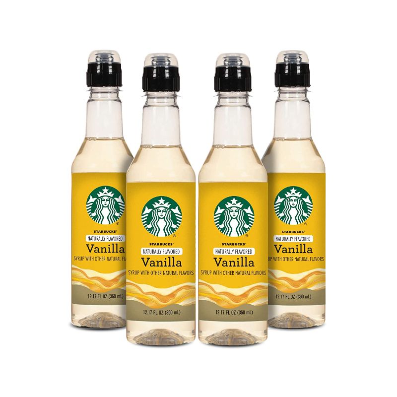 Photo 1 of Starbucks Naturally Flavored Coffee Syrup, Vanilla, Pack of 4 best by 26 MAY 2022
