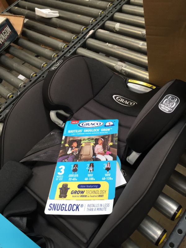 Photo 4 of Graco Nautilus SnugLock Grow 3 in 1 Forward Facing Harness Booster | Grows with Child, Franco
