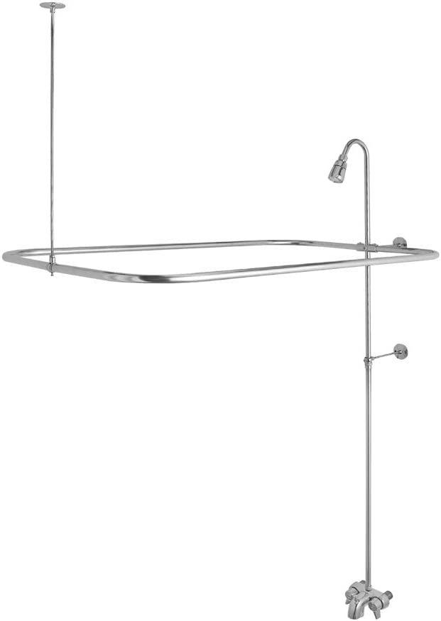 Photo 1 of DANCO Add-A-Shower Bathtub to Shower Conversion Kit for Clawfoot Tubs, Polished Chrome, (52406)
