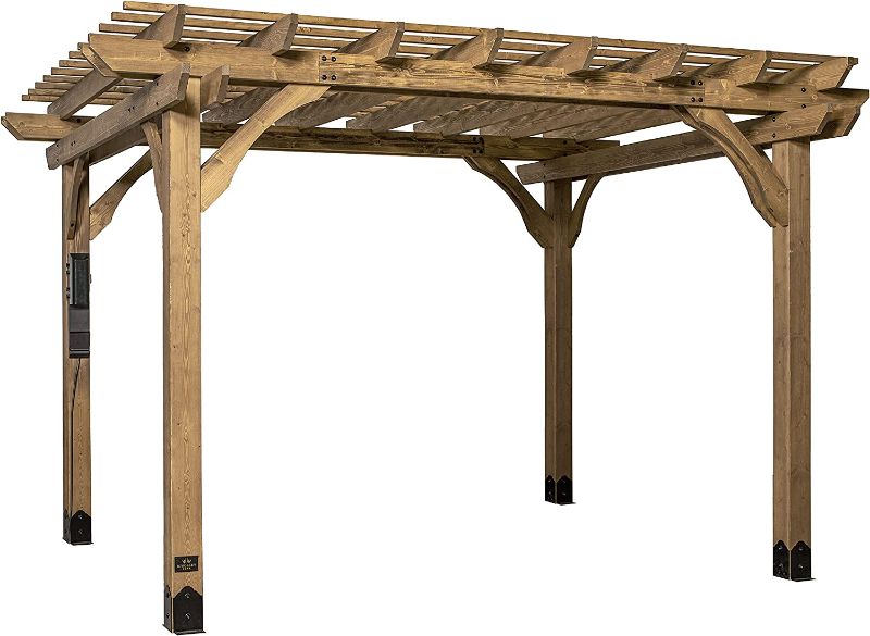 Photo 1 of Backyard Discovery Fairhaven 12 x 10 Pergola - Rustic Finish--------MISSING HARDWARE 
