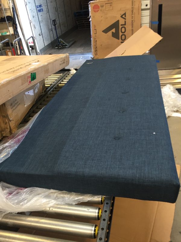 Photo 8 of ZINUS Omkaram Upholstered Platform Bed Frame / Mattress Foundation / Wood Slat Support / No Box Spring Needed / Easy Assembly, King
