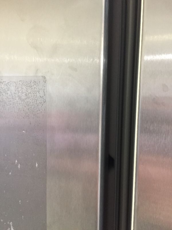 Photo 11 of Arctic Air AR23 26.75-Inch One Section Reach-in Commercial Refrigerator, 23 cu. ft, Single Solid Door, Stainless-Steel-=--------there is many dents does work but has some trouble closing from the dent in the bottom corner ----------view pictures for refer