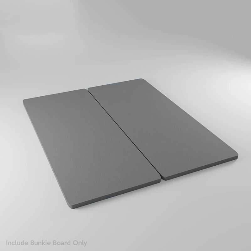 Photo 1 of Zayton, 1.5-Inch Split Fully Assembled Bunkie Board for Mattress/Bed Support, Full, Grey.

