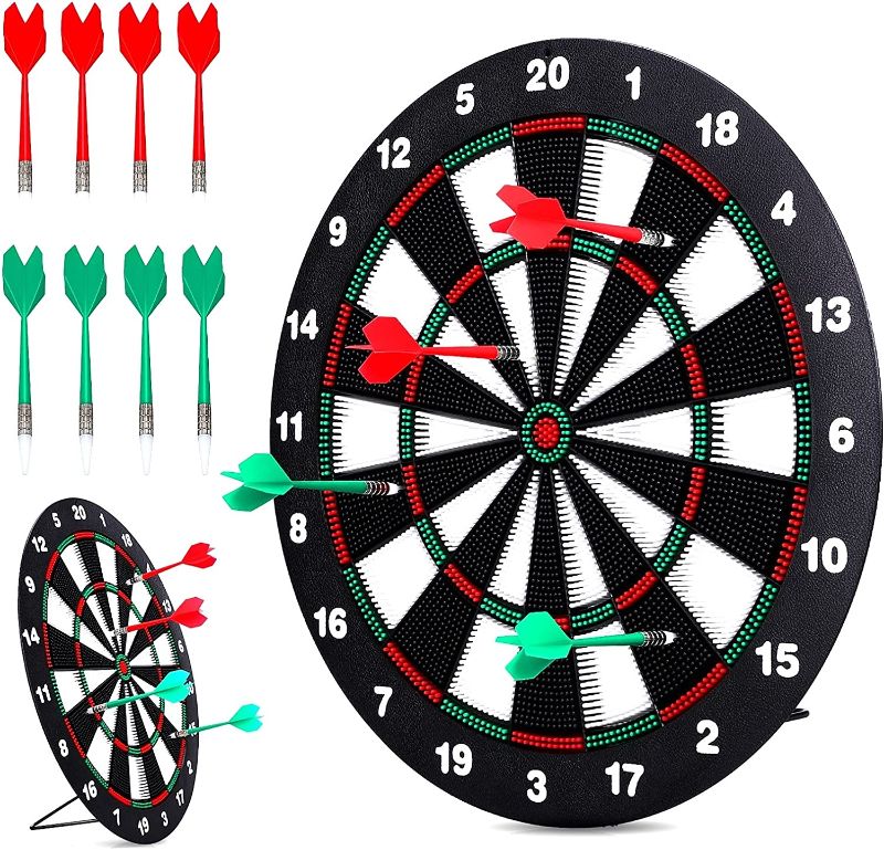 Photo 1 of Dart Board for Kids Dart Board for Camping Dart Board with 8 Soft Tip Darts, Dart Game for Kids, 7-12 Year Old Boys Gift Ideas, Gifts for 7 Year Old Boy
