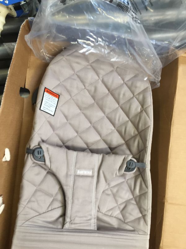 Photo 3 of Babybjorn Cotton Bouncer Bliss, Sand Grey, LIGHT USE , PACKAGE DMG 