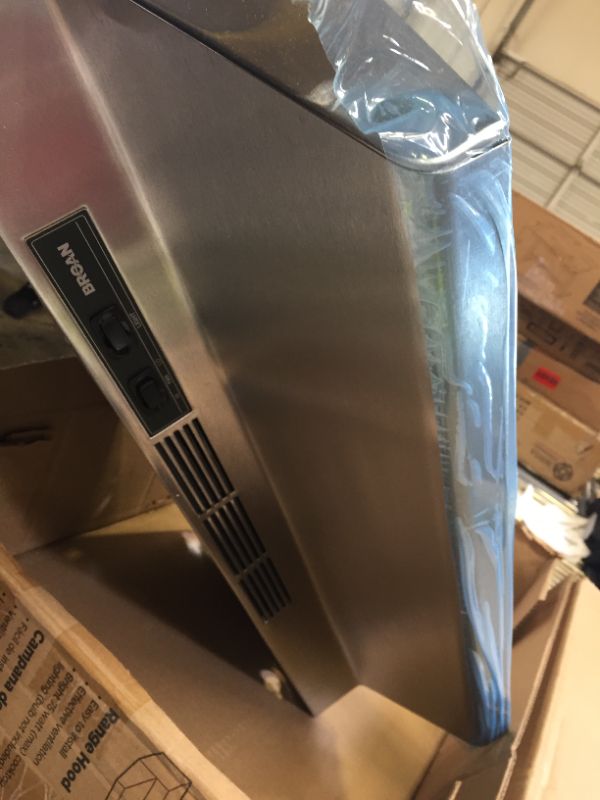 Photo 3 of 30" Recirculating Range Hood, SEVERAL DENTS, MESH PORTION TORE UP, PACKAGE DMG 