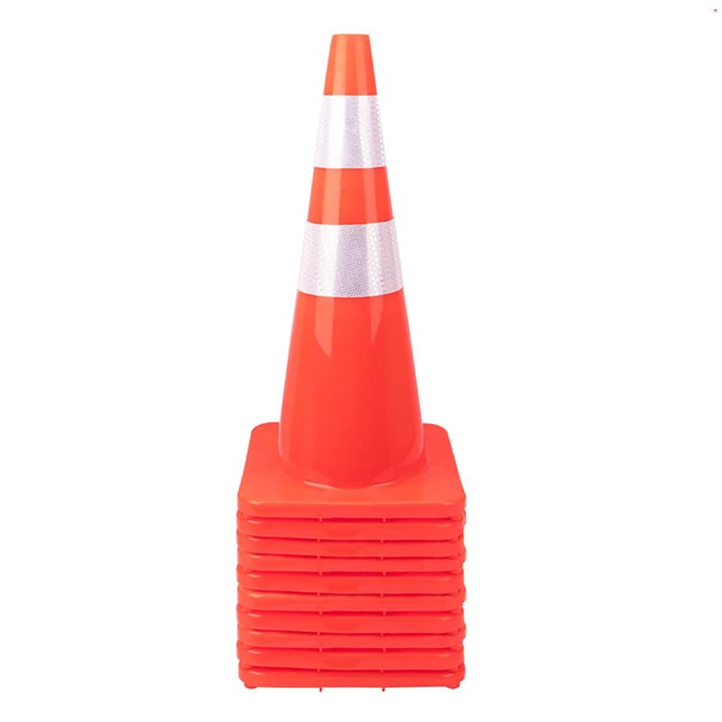 Photo 1 of [ 10 Pack ] 28" Traffic Cones Plastic Road Cone PVC
