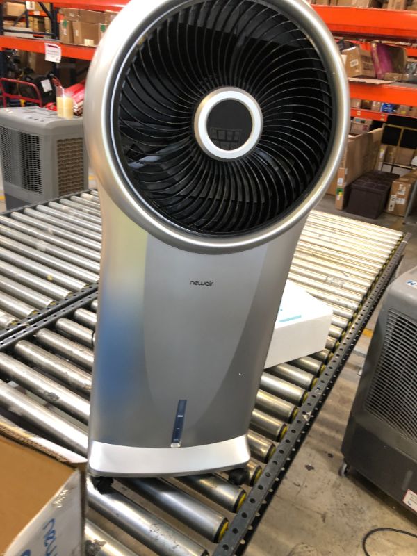 Photo 2 of Newair Evaporative Air Cooler and Portable Cooling Fan in Silver, Honeycomb Pad Cooling, 470 CFM, 1.45 Gallon Removable Water Tank, Remote Control and Timer, Cost Saving Cooling for Dry Climates
