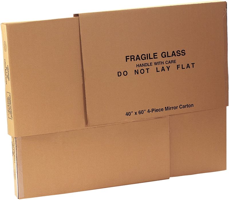 Photo 1 of Mirror Boxes, 4-Piece, 40" x 60" x 3 1/2" 1 Piece of 40" x 60", Kraft (1 Set of 4 Pieces)
