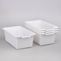 Photo 1 of 4ct Plastic Storage Bin White - 

