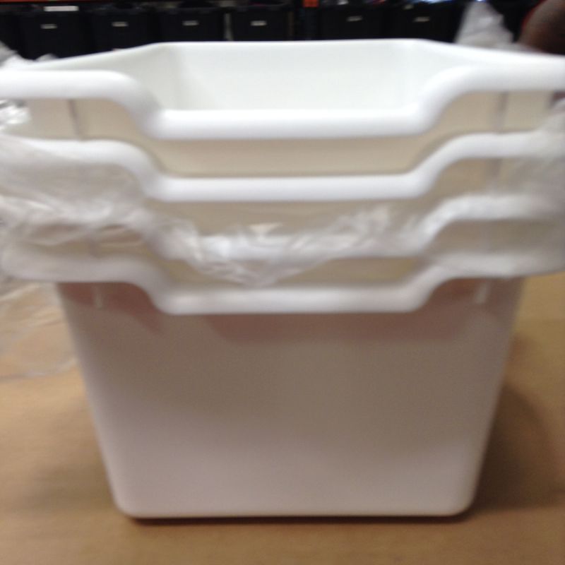 Photo 5 of 6 PACK OF; 4ct Plastic Storage Bin White - Bullseye's Playground 24 TOTAL BINS 

