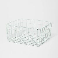 Photo 1 of 13" Rectangular Wire Decorative Basket - Brightroom™ (Green). PACK OF 2

