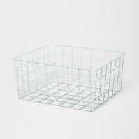 Photo 1 of 13" Rectangular Wire Decorative Basket - Brightroom™ (Green). PACK OF 2
