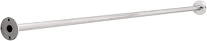 Photo 1 of Franklin Brass 185-5BS 1-Inch by 5-Feet Shower Rod with Flanges, Bright Stainless Steel
