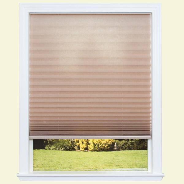 Photo 2 of Easy Lift Trim-at-Home Cordless Pleated Light Filtering Fabric Shade 36 in. W x 64 in. L