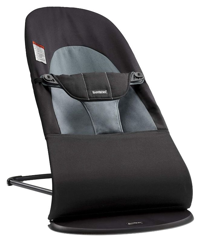 Photo 2 of BabyBjörn Bouncer Balance Soft, Cotton, Black/Dark Gray (005022US)
