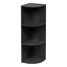 Photo 1 of Black oak corner cabinet bookshelf