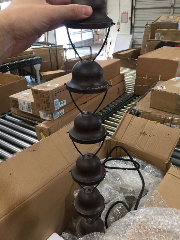 Photo 4 of Alpine Corporation Hanging 6-Cup Tiered Floor Fountain, Bronze