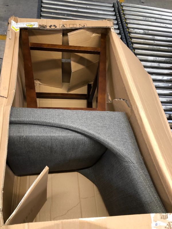 Photo 2 of Amazon Brand – Stone & Beam Alaina Contemporary High-Back Swivel Seat Counter Stool, 39"H, Grey
