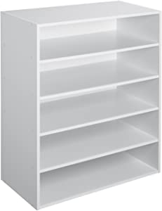 Photo 1 of ClosetMaid 1565 Stackable 5-Shelf Organizer, White
