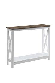 Photo 1 of Convenience Concepts Oxford Console Table, Driftwood/White