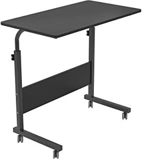 Photo 1 of 31.5inches Adjustable Mobile Bed Table Portable Laptop Computer Stand Desks with Rolling Wheels?Black