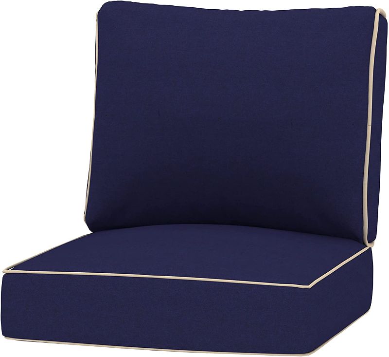 Photo 1 of 1 SEAT CUSHION AND 1 LONG BACK CUSHION  FWL-RM-BLUE