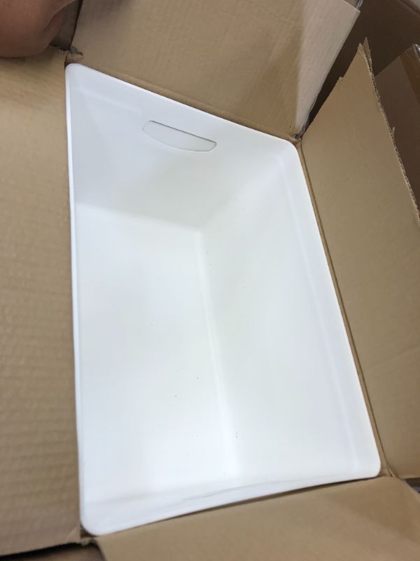 Photo 2 of 3ct Large Plastic Rectangle Storage Bin White - Bullseye's Playground™

