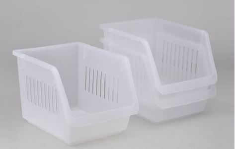 Photo 1 of 3ct Large Plastic Stackable Storage Bin Clear - Bullseye's Playground™

