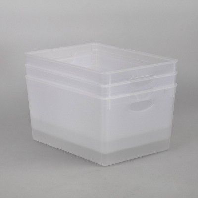 Photo 1 of 3ct Large Plastic Rectangle Storage Bin Clear - Bullseye's Playground™
4PACK
