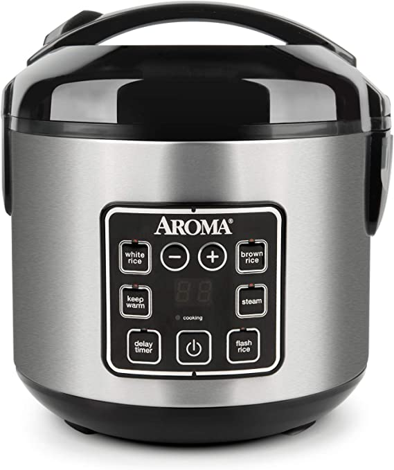 Photo 2 of Aroma Housewares ARC-914SBD Digital Cool-Touch Rice Grain Cooker and Food Steamer, Stainless, Silver, 4-Cup (Uncooked) / 8-Cup (Cooked)
