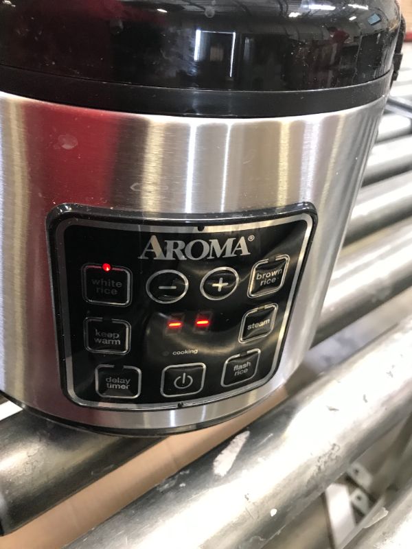 Photo 7 of Aroma Housewares ARC-914SBD Digital Cool-Touch Rice Grain Cooker and Food Steamer, Stainless, Silver, 4-Cup (Uncooked) / 8-Cup (Cooked)
