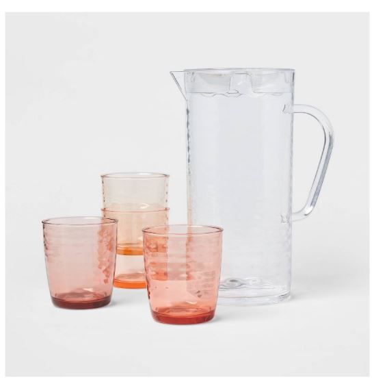 Photo 1 of 5pc Plastic Beverage Pitcher & Tumbler Set - Threshold™ (2 PACK )