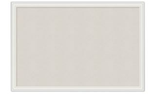 Photo 1 of U Brands UBR2074U0001 Linen Bulletin Board with Decor Frame, 30 x 20, Natural Surface/White Frame
