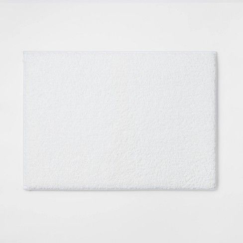 Photo 1 of 17"x24" Boucle Memory Foam Bath Rug White - Room Essentials™