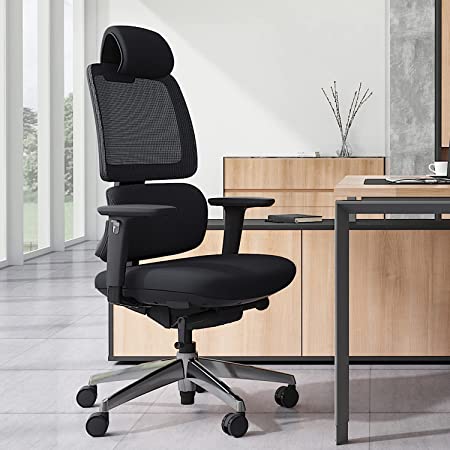 Photo 1 of ALFA Furnishing Ergonomic Desk Chair, Executive Office Chair with Adjustable Lumbar Support, 3D Armrest, High Back Computer Chair with Sliding Seat, Rolling Swivel Home Desk Chair, Gaming Chair
