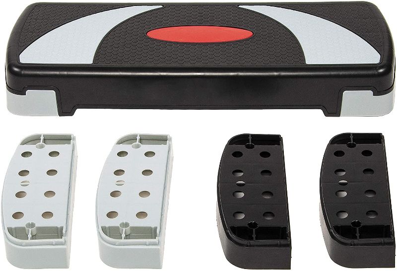 Photo 1 of BalanceFrom Adjustable Workout Aerobic Stepper Step Platform Trainer, 4 Removable Raisers Included
